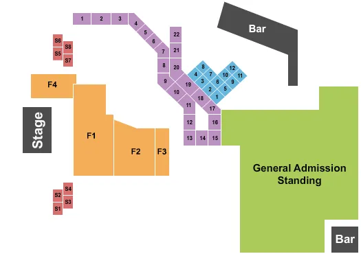 ENDSTAGE 3 Seating Map Seating Chart