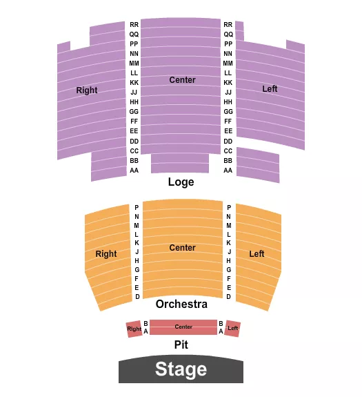 ENDSTAGE PIT Seating Map Seating Chart