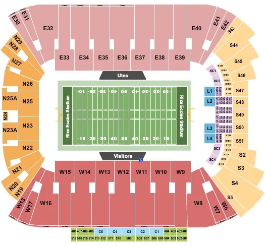 FOOTBALL 2 Seating Map Seating Chart