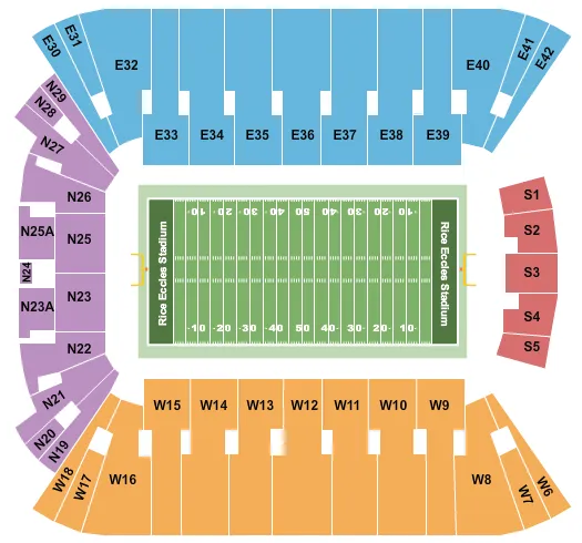 FOOTBALL Seating Map Seating Chart