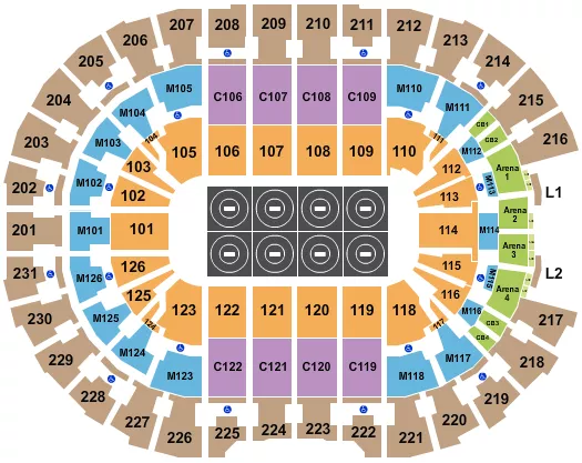 NCAA WRESTLING Seating Map Seating Chart
