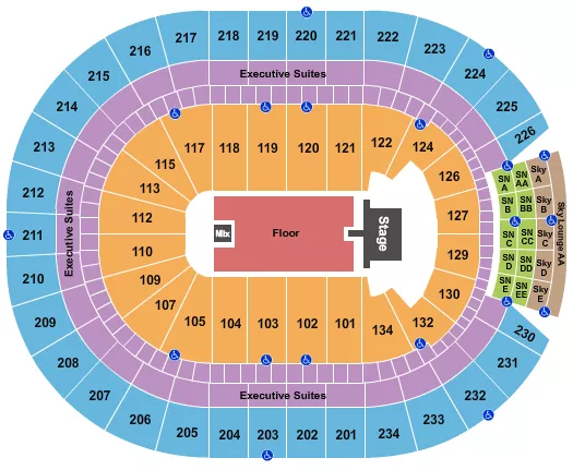 BRYAN ADAMS 2 Seating Map Seating Chart