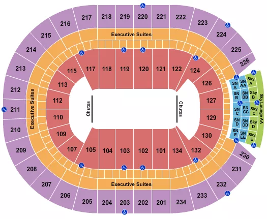 RODEO Seating Map Seating Chart