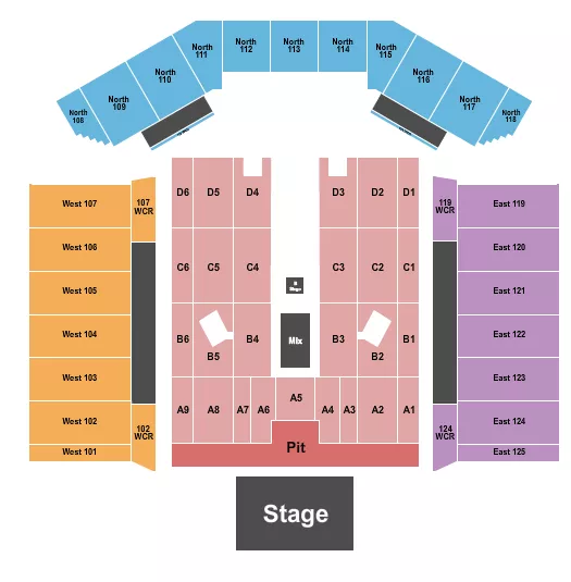 MUMFORD SONS Seating Map Seating Chart