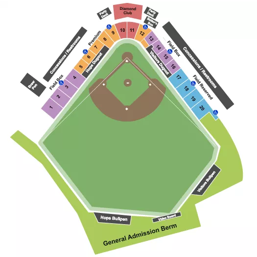 BASEBALL Seating Map Seating Chart