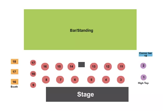 GA TABLES Seating Map Seating Chart
