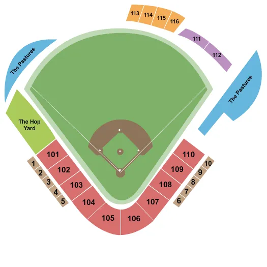 FRANKLIN FIELD WI BASEBALL Seating Map Seating Chart