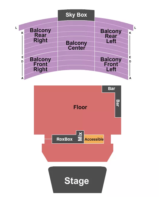 GA FLR RSV BALC ROXBOX Seating Map Seating Chart