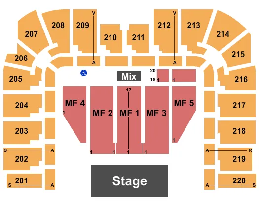 ENDSTAGE 2 Seating Map Seating Chart