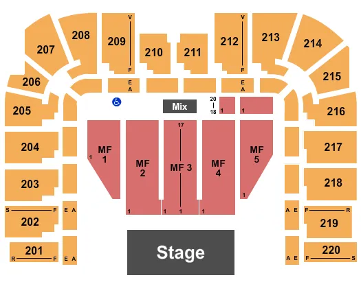 END STAGE Seating Map Seating Chart