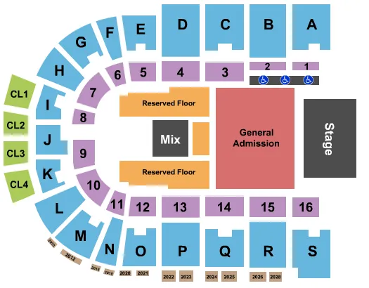 KORN Seating Map Seating Chart