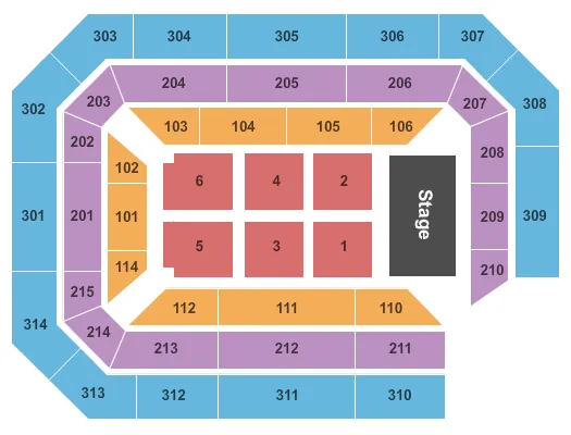 END STAGE Seating Map Seating Chart
