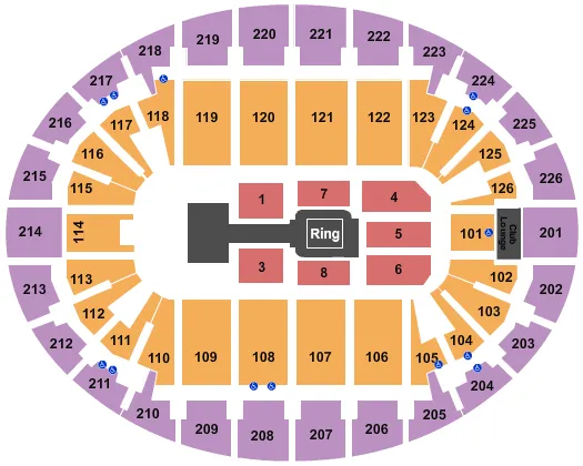 WWE Seating Map Seating Chart