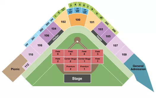 CONCERT Seating Map Seating Chart