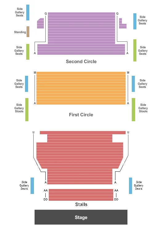END STAGE Seating Map Seating Chart