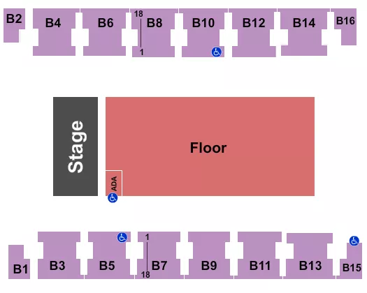 ENDSTAGE GA FLOOR Seating Map Seating Chart