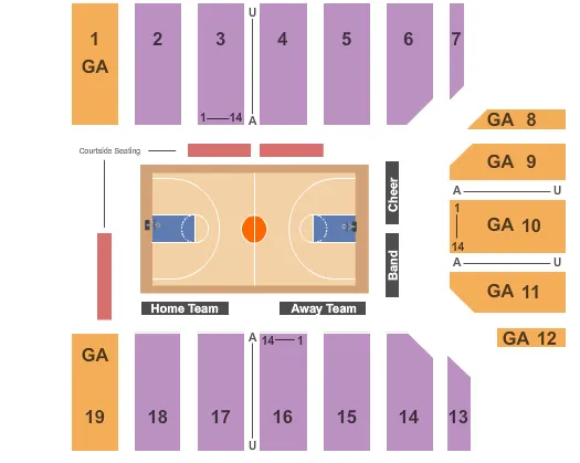 BASKETBALL Seating Map Seating Chart