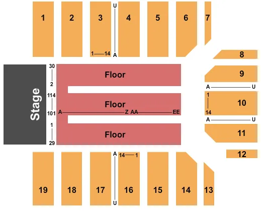END STAGE 2 Seating Map Seating Chart