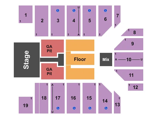 OLD DOMINION Seating Map Seating Chart