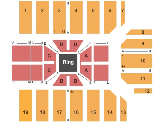 BOXING Seating Map Seating Chart