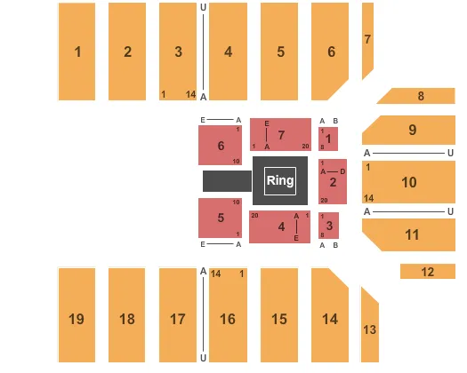 WWE Seating Map Seating Chart