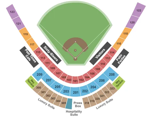 BASEBALL Seating Map Seating Chart
