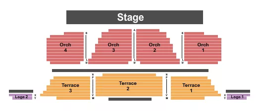 END STAGE Seating Map Seating Chart