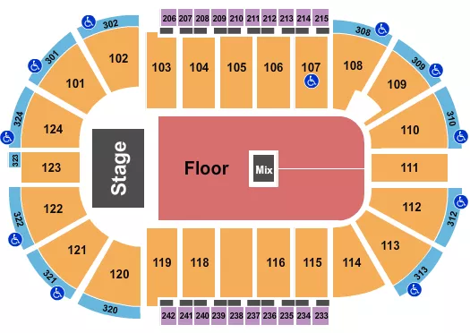 ENDSTAGE GA Seating Map Seating Chart