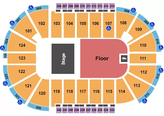 HALF HOUSE GA FLR Seating Map Seating Chart