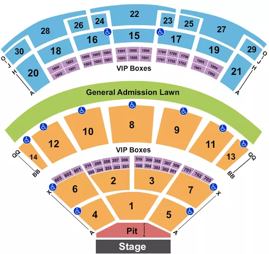 ENDSTAGE Seating Map Seating Chart
