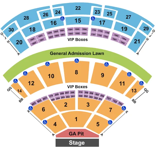 ENDSTAGE GA PIT Seating Map Seating Chart