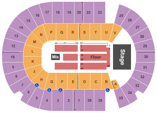 ENDSTAGE 2 Seating Map Seating Chart