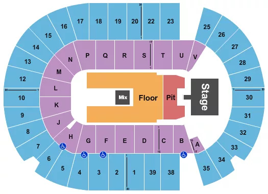 ENDSTAGE GA PIT Seating Map Seating Chart