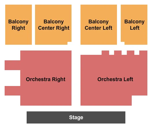 SAVANNAH CENTER FL END STAGE Seating Map Seating Chart