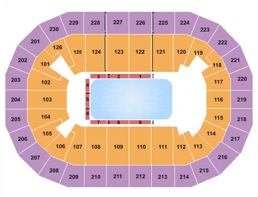 DISNEY ON ICE Seating Map Seating Chart
