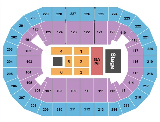 ENDSTAGE GA PIT 3 Seating Map Seating Chart