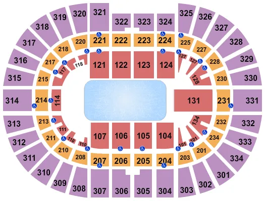 DISNEY ON ICE Seating Map Seating Chart