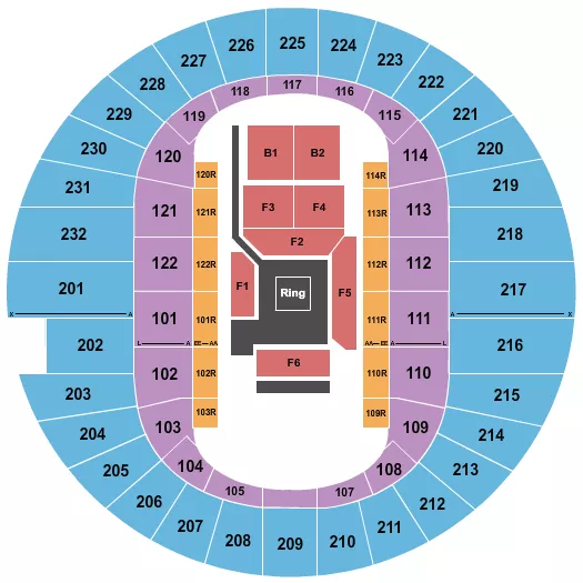BOXING Seating Map Seating Chart