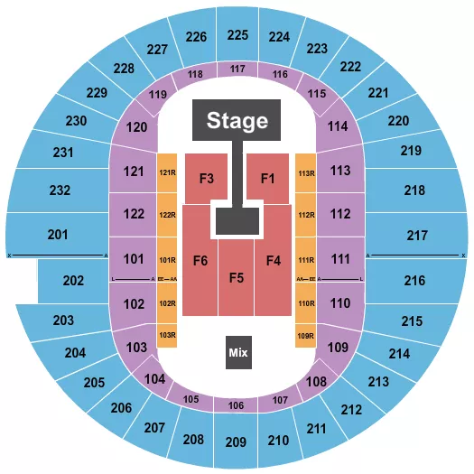 KIRK FRANKLIN Seating Map Seating Chart