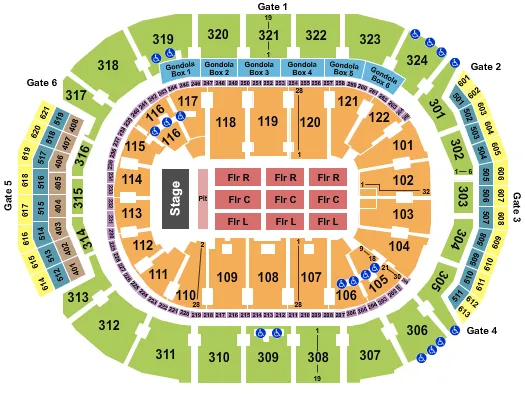 END STAGE Seating Map Seating Chart