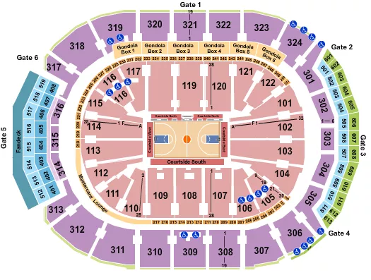 BASKETBALL 2 Seating Map Seating Chart