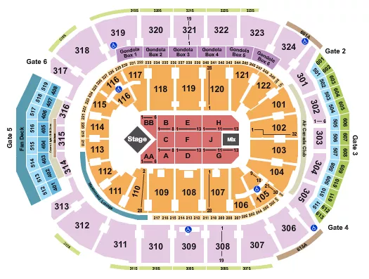 COMEDY Seating Map Seating Chart