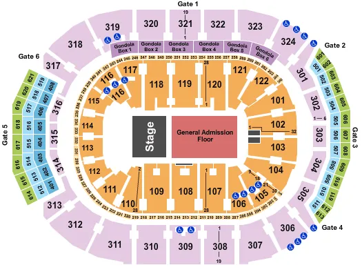 HALF HOUSE GA Seating Map Seating Chart