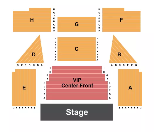 SCOTTISH RITE MASONIC CENTER TAMPA ENDSTAGE Seating Map Seating Chart