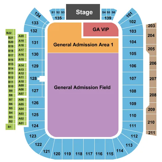 CHICAGO OPEN AIR FESTIVAL Seating Map Seating Chart