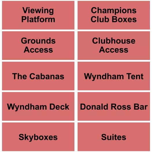 GOLF Seating Map Seating Chart