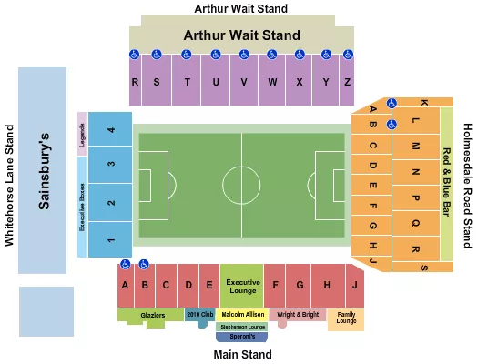 SOCCER STATIC Seating Map Seating Chart