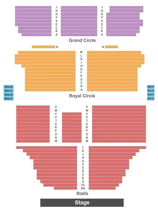 END STAGE Seating Map Seating Chart