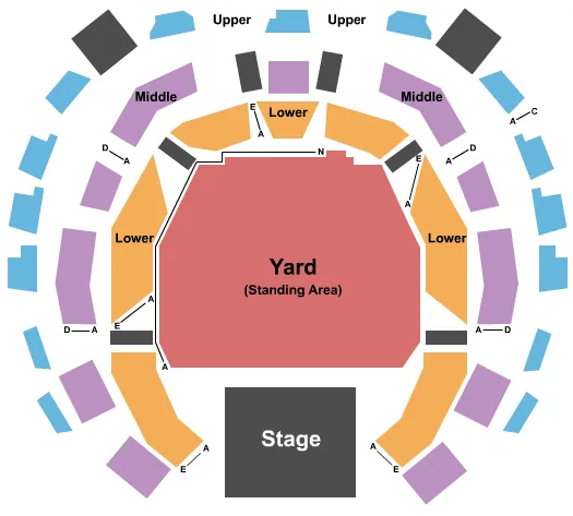 SHAKESPEARES GLOBE END STAGE Seating Map Seating Chart