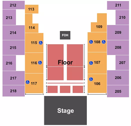COMEDY Seating Map Seating Chart
